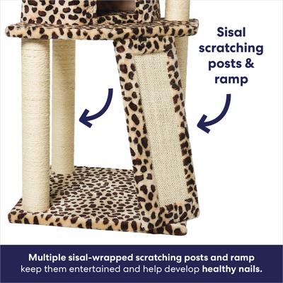 Frisco 52-in Faux Fur Cat Tree & Condo