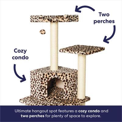 Frisco 52-in Faux Fur Cat Tree & Condo