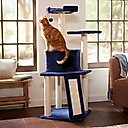 Frisco 52-in Faux Fur Cat Tree & Condo, Blue