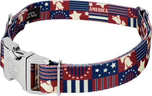 Show full view: Country Brook Petz Premium Spirit of '76 Dog Collar, Small: 11 to 13-in neck, 5/8-in wide slide 5 of 8