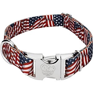 Country Brook Petz Premium Patriotic Tribute Dog Collar, X-Large: 18 to 26-in neck, 1-in wide