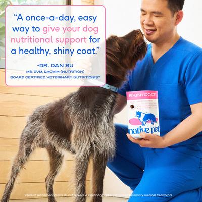 Show full view: Native Pet Skin & Coat Chews with Omega-3 Dry Skin Supplement for Dogs, 120 count slide 6 of 9