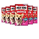 Milk-Bone Mini's Flavor Snacks Beef, Chicken & Bacon Flavored Biscuit Dog Treats, 15-oz box, case of 6