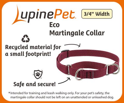 Show full view: LupinePet ECO Recycled Martingale Dog Collar, Lilac, Small: 10 to 14-in slide 2 of 6