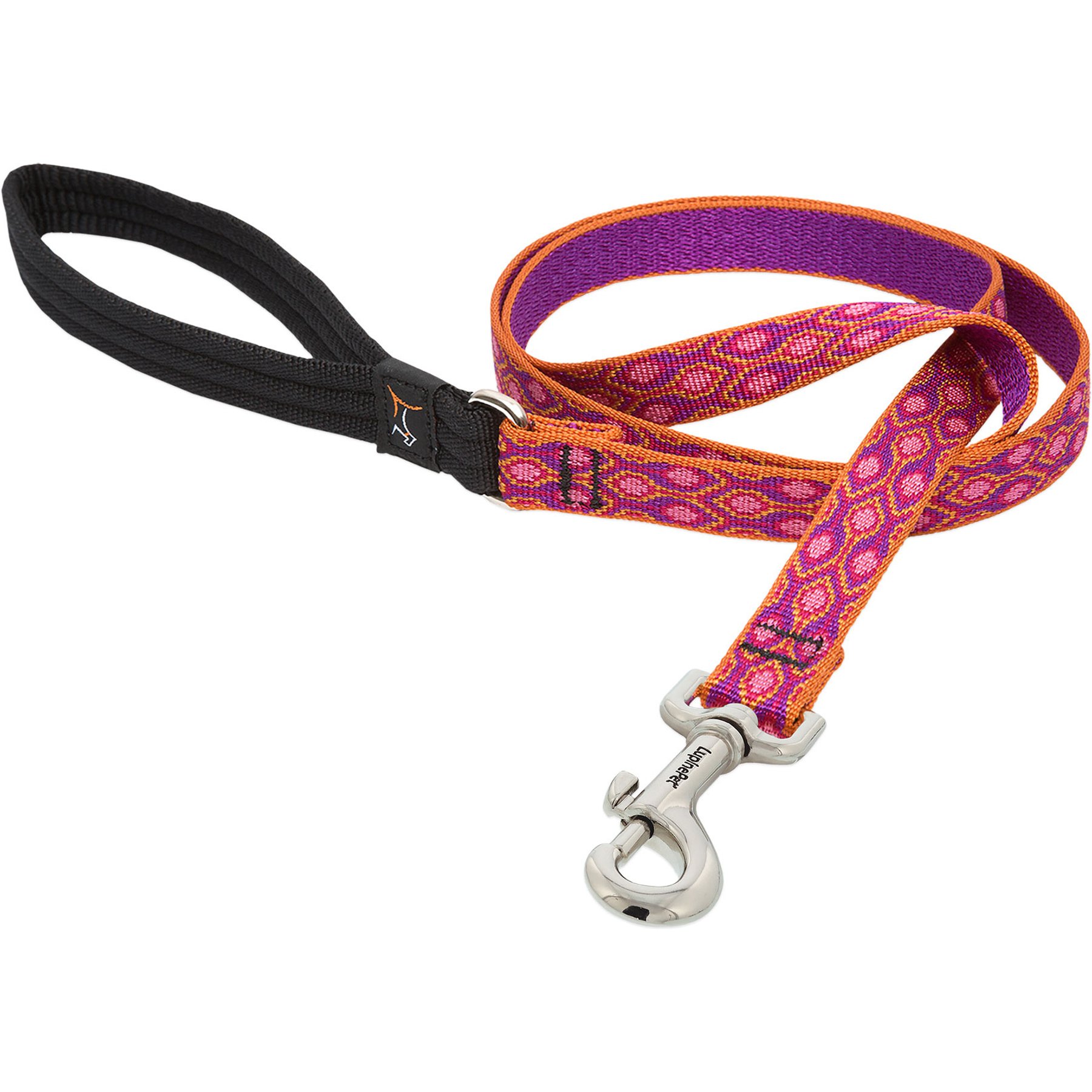 LupinePet Padded Handle Dog Leash, Alpen Glow, Regular: 6-ft long, 3/4-in wide