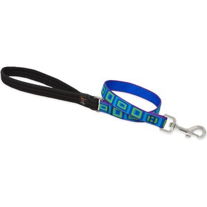 LupinePet Padded Handle Dog Leash, Sea Glass, Short: 2-ft long, 3/4-in wide