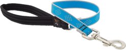 LupinePet Reflective Diamonds Padded Handle Dog Leash, Blue Diamond, Short: 2-ft long, 3/4-in wide
