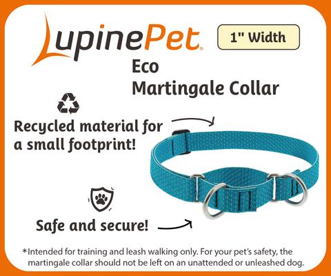 Show full view: LupinePet ECO Recycled Martingale Dog Collar, Lilac, X-Large: 19 to 27-in slide 2 of 6