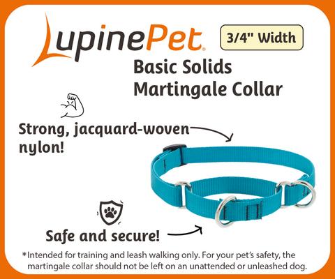 Show full view: LupinePet Basic Solid Martingale Dog Collar, Red, Small: 10 to 14-in slide 3 of 8