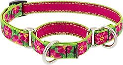 LupinePet Martingale Dog Collar, Petunias, Small: 10 to 14-in