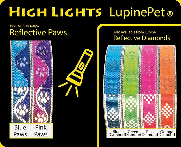 Show full view: LupinePet Reflective Paws H-Style Cat Harness, Large: 12 to 20-in chest, Pink Paws slide 2 of 6