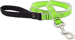 LupinePet Reflective Diamonds Padded Handle Dog Leash, Green Diamond, Regular: 4-ft long, 3/4-in wide