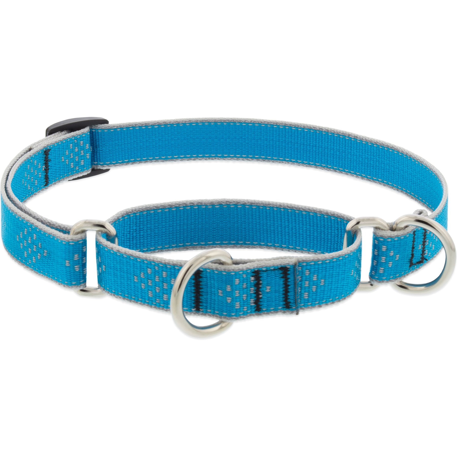 LupinePet Reflective Diamonds Martingale Dog Collar, Blue Diamond, Small: 10 to 14-in