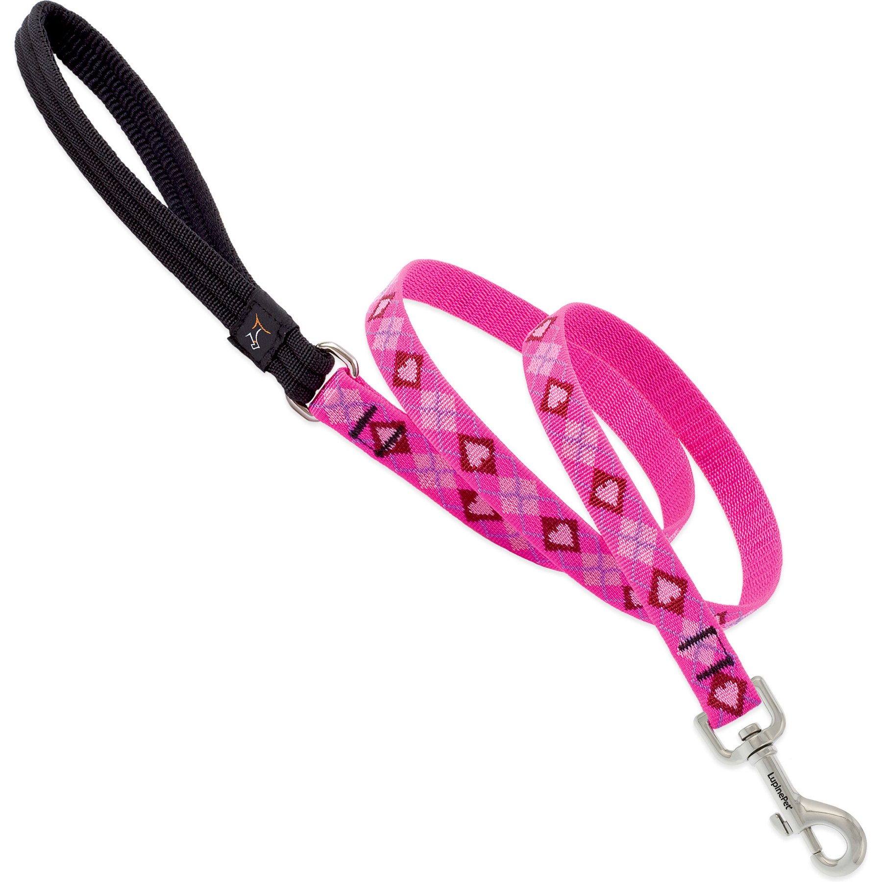 LupinePet Padded Handle Dog Leash, Puppy Love, Medium: 6-ft long, 3/4-in wide