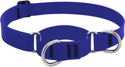 LupinePet Waterproof BioThane Martingale Dog Collar, True Blue, X-Large: 19 to 27-in