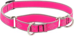 LupinePet Reflective Diamonds Martingale Dog Collar, Pink Diamond, Medium: 14 to 20-in