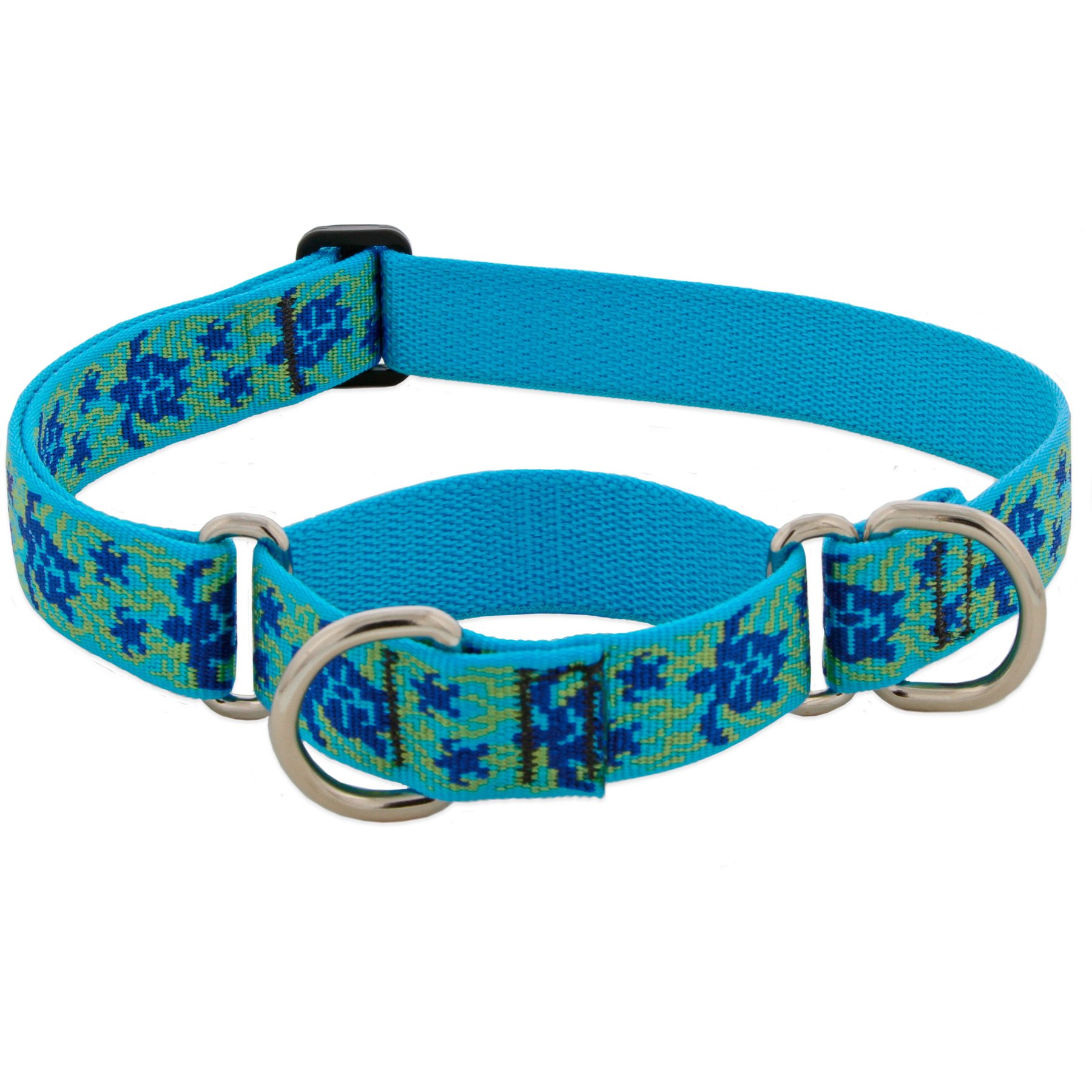 LupinePet Martingale Dog Collar, Turtle Reef, Large: 15 to 22-in