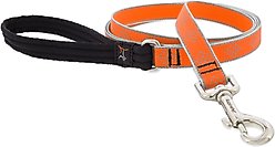 LupinePet Reflective Diamonds Padded Handle Dog Leash, Orange Diamond, Regular: 4-ft long, 3/4-in wide
