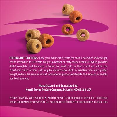 Show full view: Friskies Playfuls with Salmon & Shrimp Flavor Cat Treats, 6-oz pouch slide 9 of 11