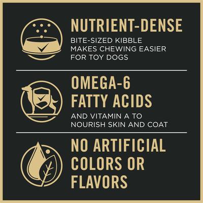 Show full view: Purina Pro Plan Adult Toy Breed Chicken & Rice Formula Dry Dog Food, 5-lb bag slide 8 of 12