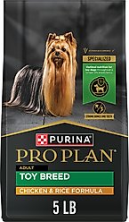 Purina Pro Plan Adult Toy Breed Chicken & Rice Formula Dry Dog Food, 5-lb bag