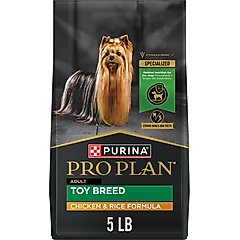 Purina Pro Plan Adult Toy Breed Chicken & Rice Formula Dry Dog Food, 5-lb bag