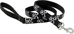 LupinePet Padded Handle Dog Leash, Bling Bonz, Regular: 6-ft long, 1-in wide