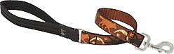 LupinePet Padded Handle Dog Leash, Shadow Hunter, Short: 2-ft long, 1-in wide
