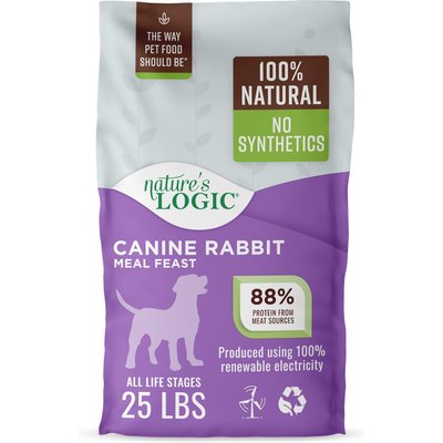 Nature's Logic Nature's Logic 100% Natural Canine Rabbit Meal Feast All Life Stages Dry Dog Food, 25-lb bag