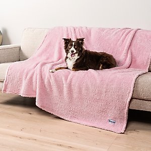 PetAmi Fluffy Waterproof Cat & Dog Blanket, Pink, X-Large