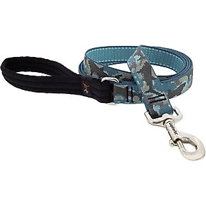 LupinePet Padded Handle Dog Leash, Sand Shark, Regular: 4-ft long, 1-in wide