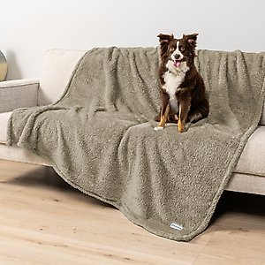 PetAmi Fluffy Waterproof Cat & Dog Blanket, Taupe, X-Large