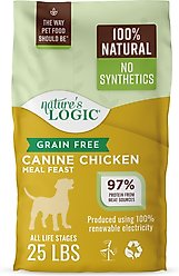 Nature's Logic 100% Natural Canine Chicken Meal Feast All Life Stages Grain-Free Dry Dog Food, 25-lb bag