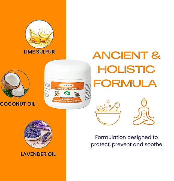 Healthy Paw Life Lime Sulfur Cream Itchy & Dry Skin Veterinary Treatment for Dogs & Cats