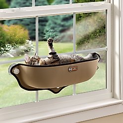K&H Pet Products EZ Mount Kitty Sill Cat Window Perch, Tan