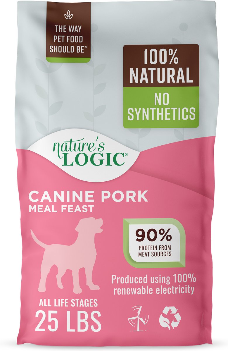 Nature's Logic 100% Natural Canine Pork Meal Feast All Life Stages Dry Dog Food
