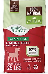 Nature's Logic 100% Natural Canine Beef Meal Feast All Life Stages Grain-Free Dry Dog Food, 25-lb bag