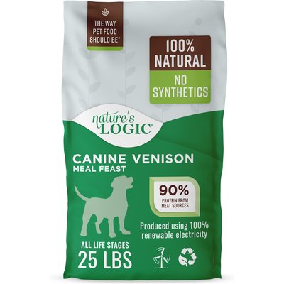 Nature's Logic Nature's Logic 100% Natural Canine Venison Meal Feast All Life Stages Dry Dog Food, 25-lb bag
