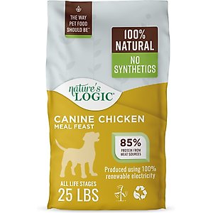 Nature's Logic 100% Natural Canine Chicken Meal Feast All Life Stages Dry Dog Food, 25-lb bag