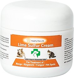 Healthy Paw Life Lime Sulfur Cream Itchy & Dry Skin Veterinary Treatment for Dogs & Cats, 2-oz jar