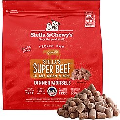 Stella & Chewy's Stella's Super Beef Morsels Raw Frozen Dog Food, 4-lb bag
