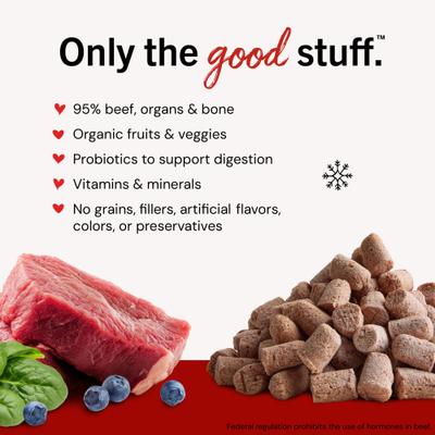 Show full view: Stella & Chewy's Stella's Super Beef Morsels Raw Frozen Dog Food, 4-lb bag slide 3 of 11