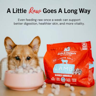 Show full view: Stella & Chewy's Stella's Super Beef Morsels Raw Frozen Dog Food, 4-lb bag slide 5 of 11