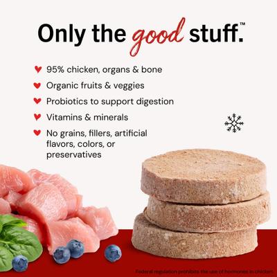 Show full view: Stella & Chewy's Chewy's Chicken Patties Frozen Raw Dog Food, 6-lb bag slide 3 of 11