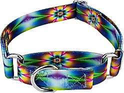 Country Brook Petz Tie Dye Flowers Martingale Dog Collar, Medium: 15 to 21-in neck, 1-in wide