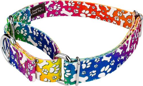 Show full view: Country Brook Petz Trippy Doggo Martingale Dog Collar, Medium: 15 to 21-in neck, 1-in wide slide 5 of 7