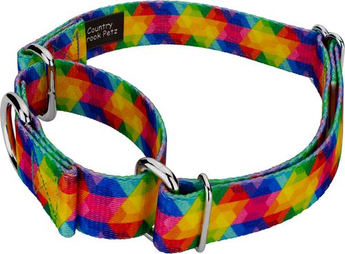 Show full view: Country Brook Petz Kaleidoscope Martingale Dog Collar, Large: 18 to 26-in neck, 1-in wide slide 3 of 5