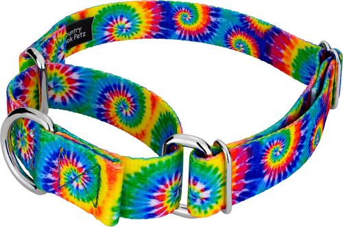 Show full view: Country Brook Petz Classic Tie Dye Martingale Dog Collar, Large: 18 to 26-in neck, 1-in wide slide 5 of 7