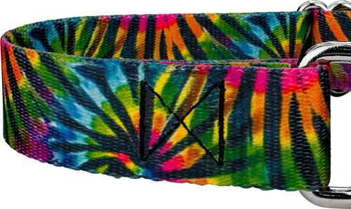 Show full view: Country Brook Petz Tie Dye Stripes Martingale Dog Collar, Medium: 15 to 21-in neck, 1-in wide slide 7 of 7