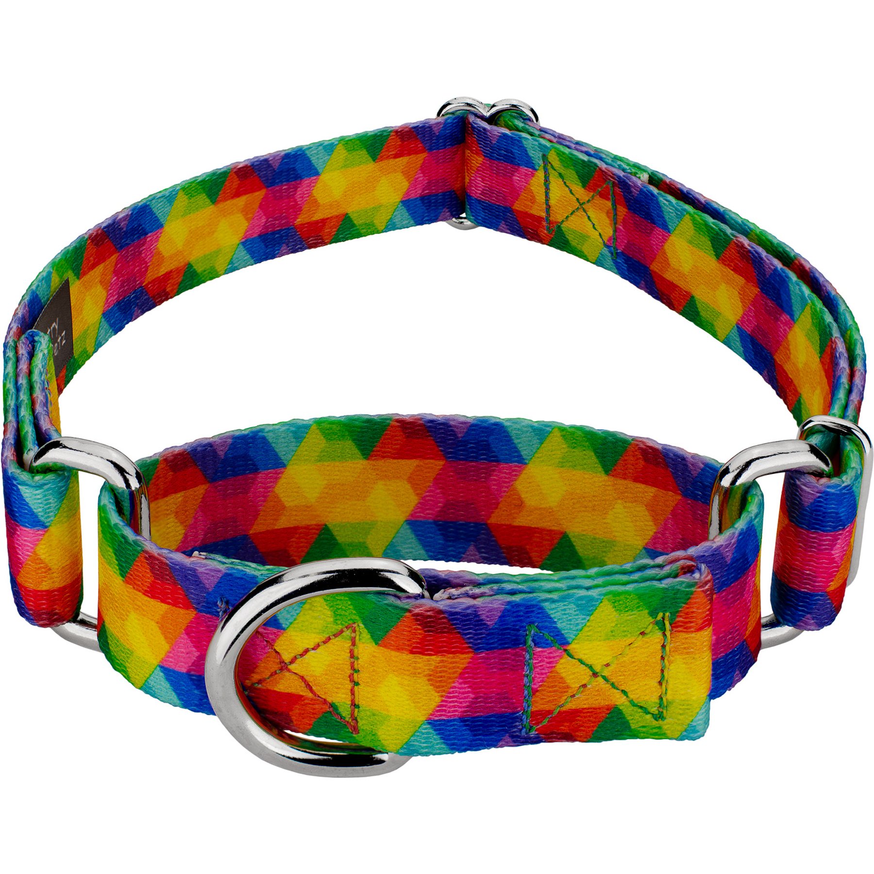 Country Brook Petz Kaleidoscope Martingale Dog Collar, Large: 18 to 26-in neck, 1-in wide